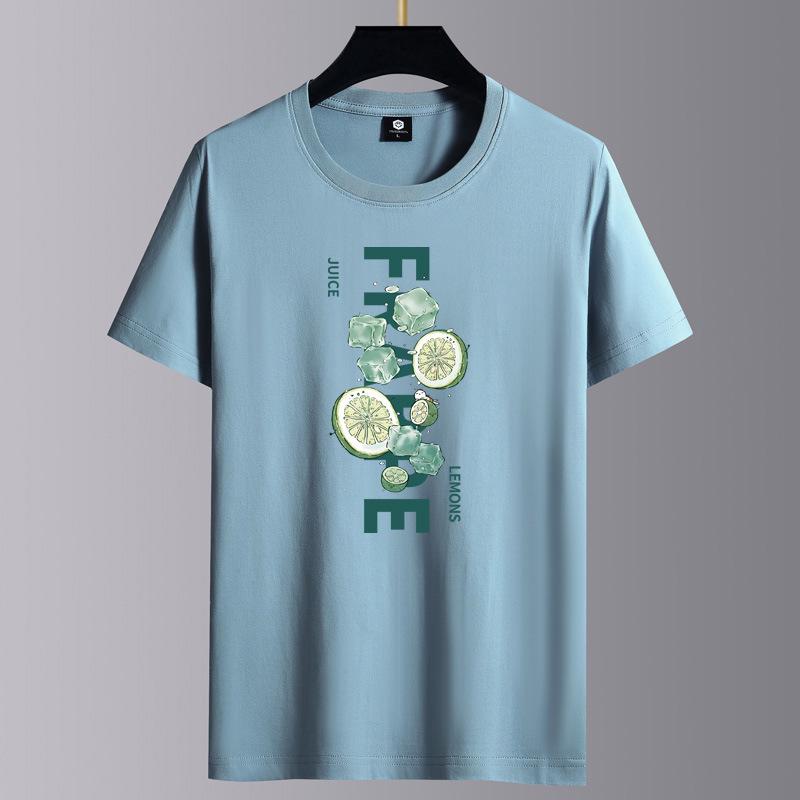Men's Cotton Short-Sleeve Summer T-Shirt - Loose Fit Trendy Top