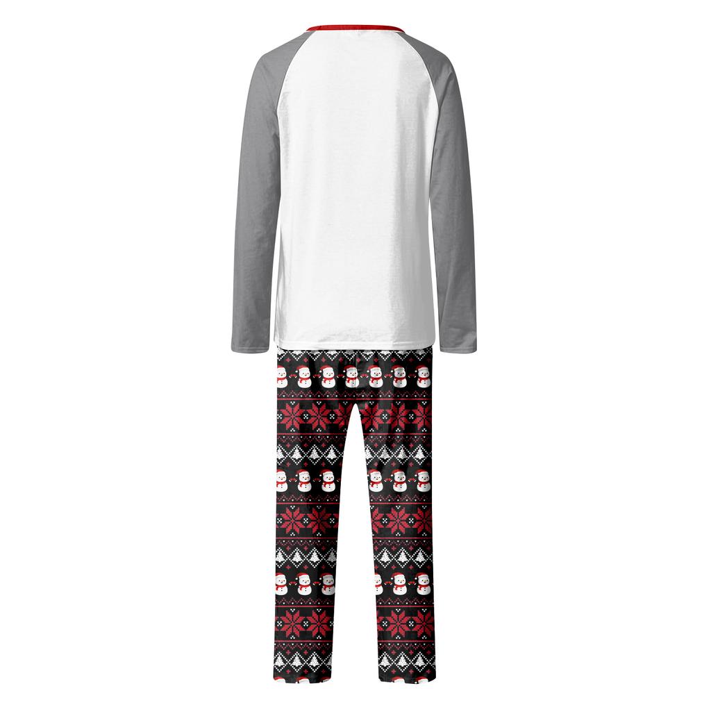 Familienpassende Drucksets Pyjamas Loungewear Outfits Familienpassendes Langarm-Oberteil+Hose Set