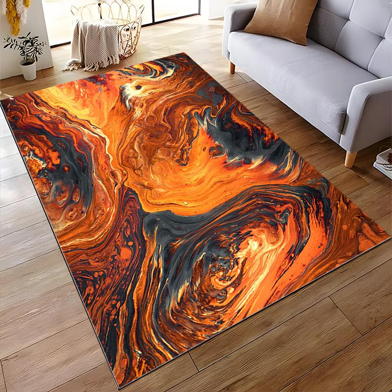 Vibrant Abstract Art Rug for Stylish Decor Suitable for use as an anti-slip game mat for living room and bedroom sofas