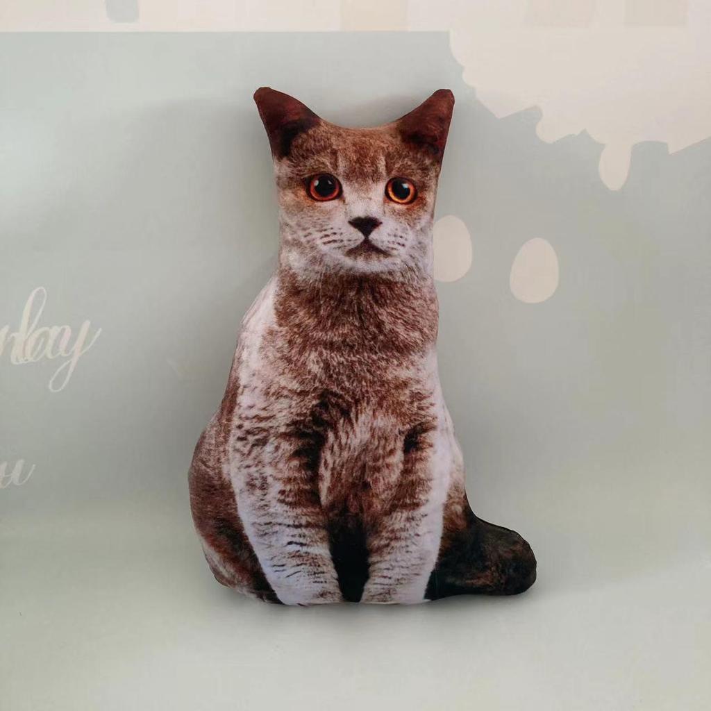 3D Tiger Pattern Cat Doll Pillow - Creative Cat Star Birthday Gift