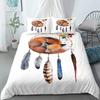 Indian Chief Crown Hand Draw Bedding Set Single Twin Double Queen King Cal King Size Bed Linen Set
