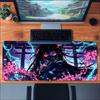 Large Mouse Pad Sakura Torii Dark Anime Girl Print Stitched Edge Anti‑Slip Rubber Desk Mat for Gaming Working Home Office Decor