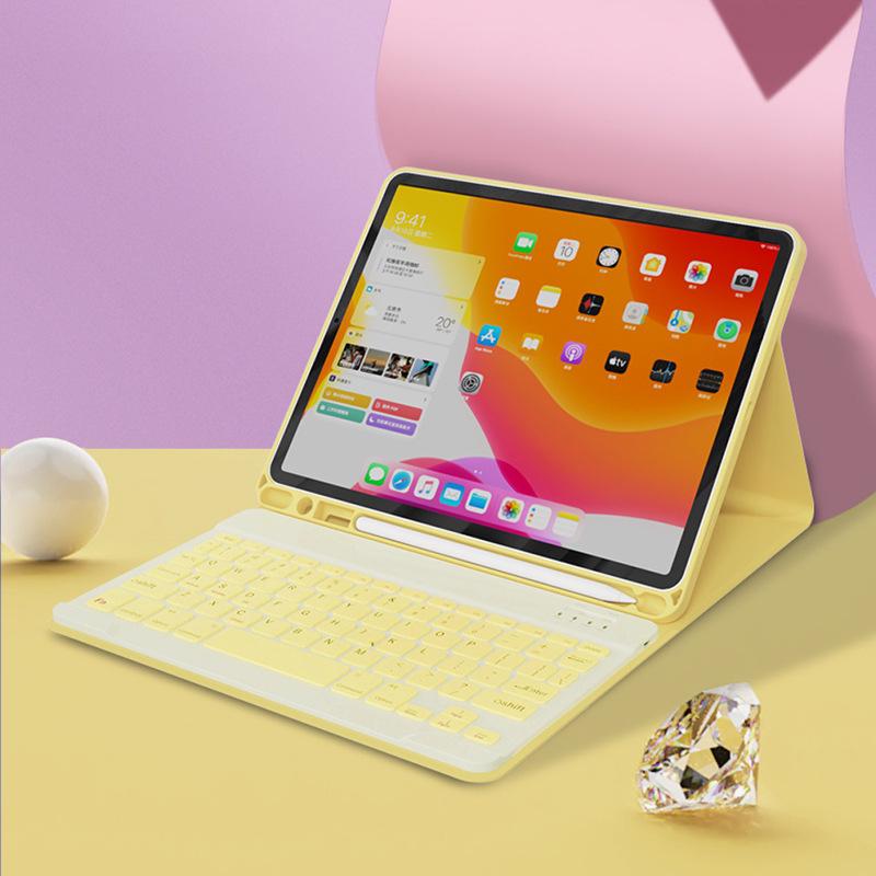 Custodia in pelle con tastiera Bluetooth per iPad Air 10.2, slot per penna Pro11, custodia da 9,7/10,5 pollici