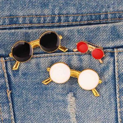 Multicolor Clothing Shirt Jackets Sunglasses Shape Jewelry Collar Pins Glasses Brooch Brooch Badge
