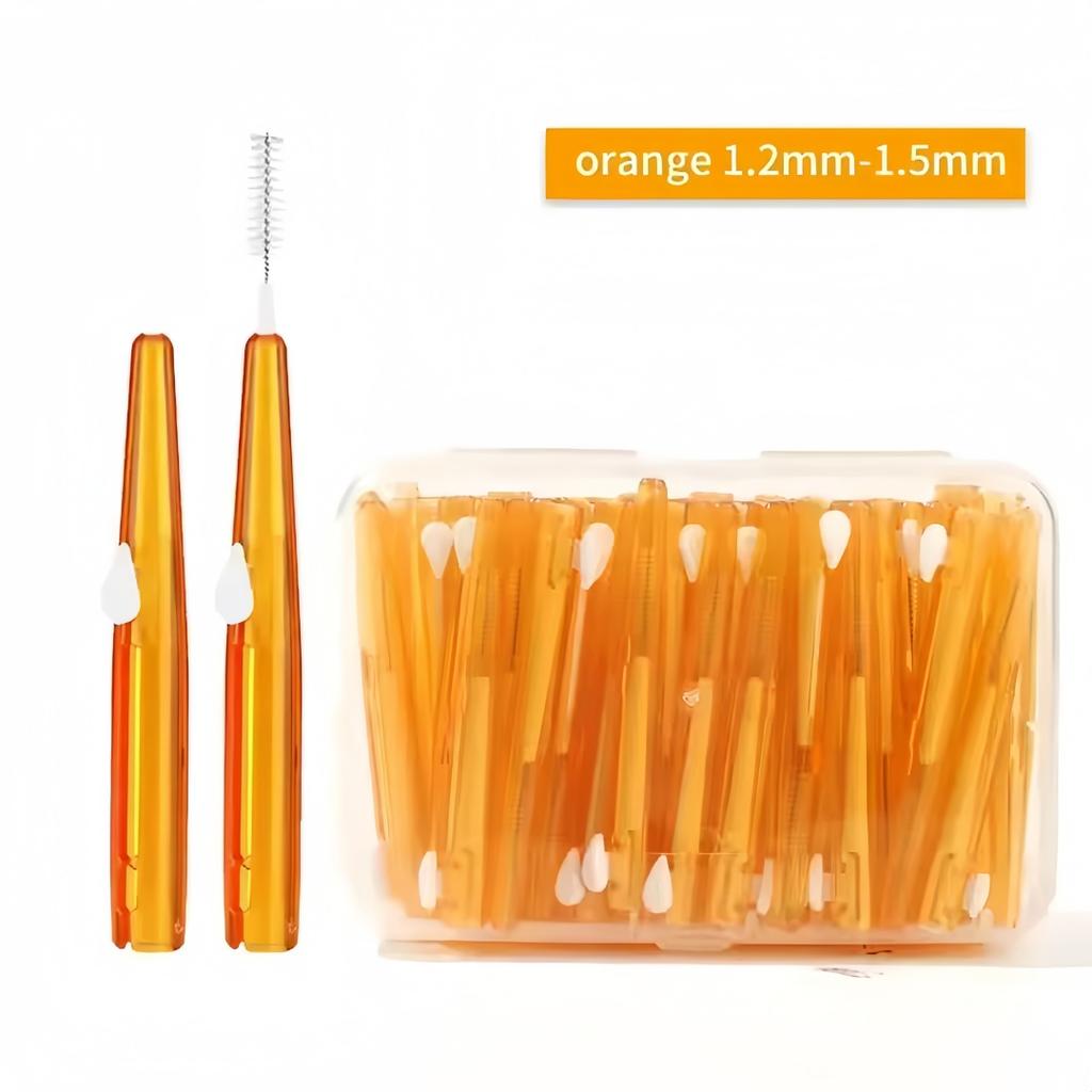 30Pcs Push Pull Interdental Brush Teeth Gap Cleaning Brush Telescopic Brush Head Toothpick Brush Dental Oral Care Tool Set