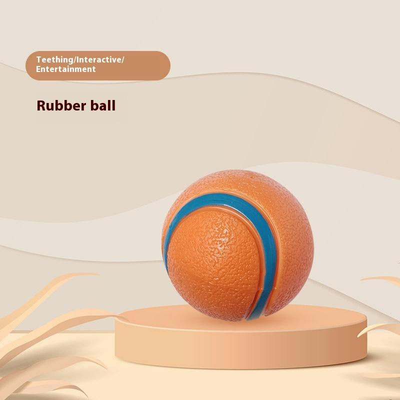Dog toy spherical elastic bite can not be rotten sound self-hi to relieve boredom and bite-resistant tennis ball grinding teeth dog training
