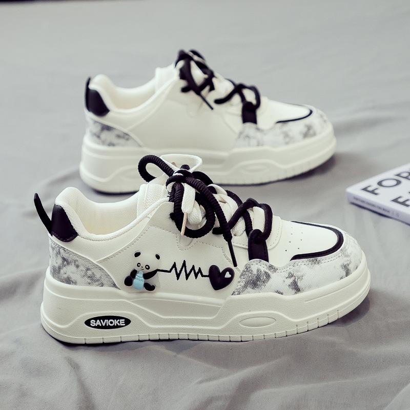 Fashion Women's Vulcanized Shoes Womens Sneakers Walking Flat Low Top Casual Lace Up Platform Tennis Fashion Shoes Classic Skateboard