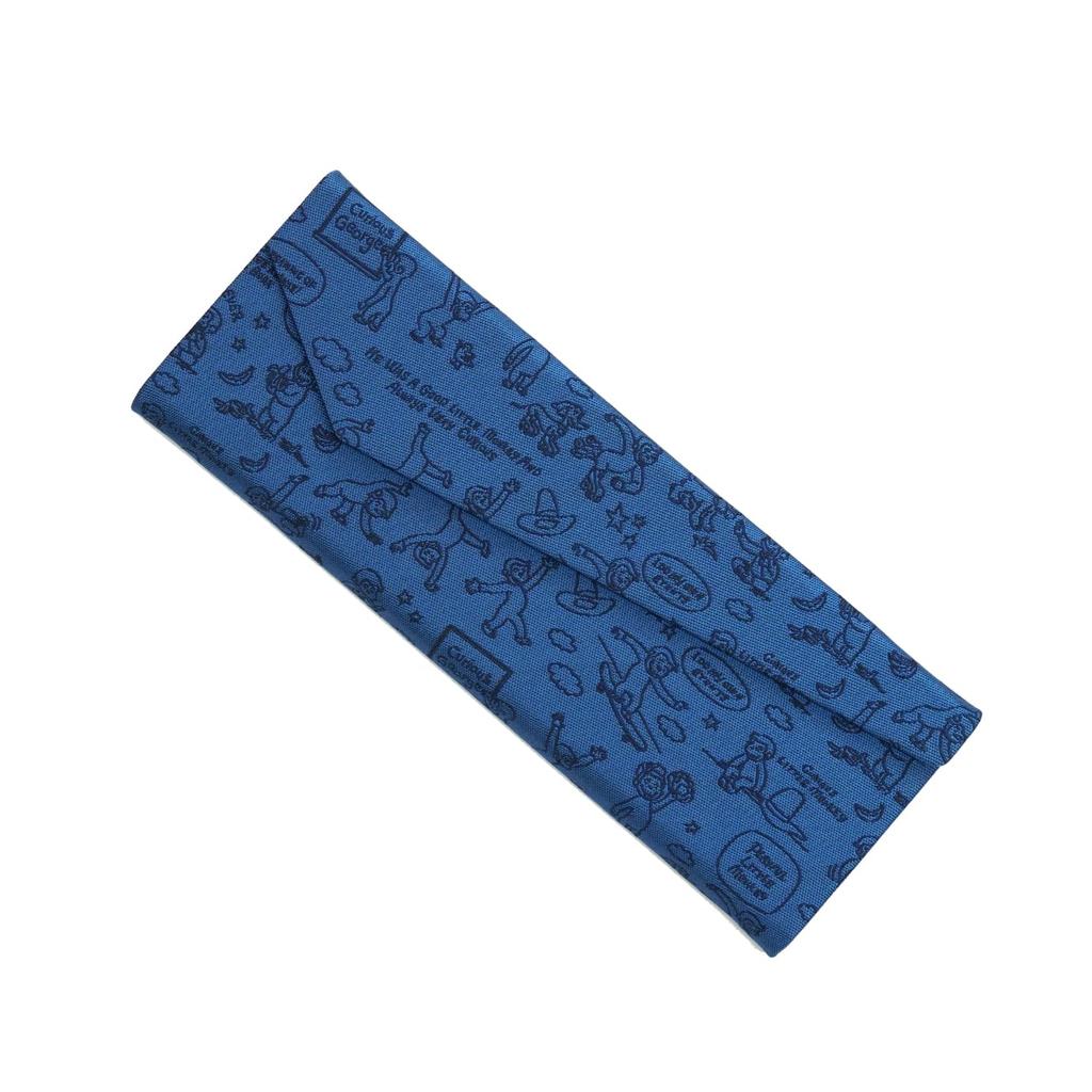 Curious George Character Glasses Case (Line Art Pattern) UND49161G Blue