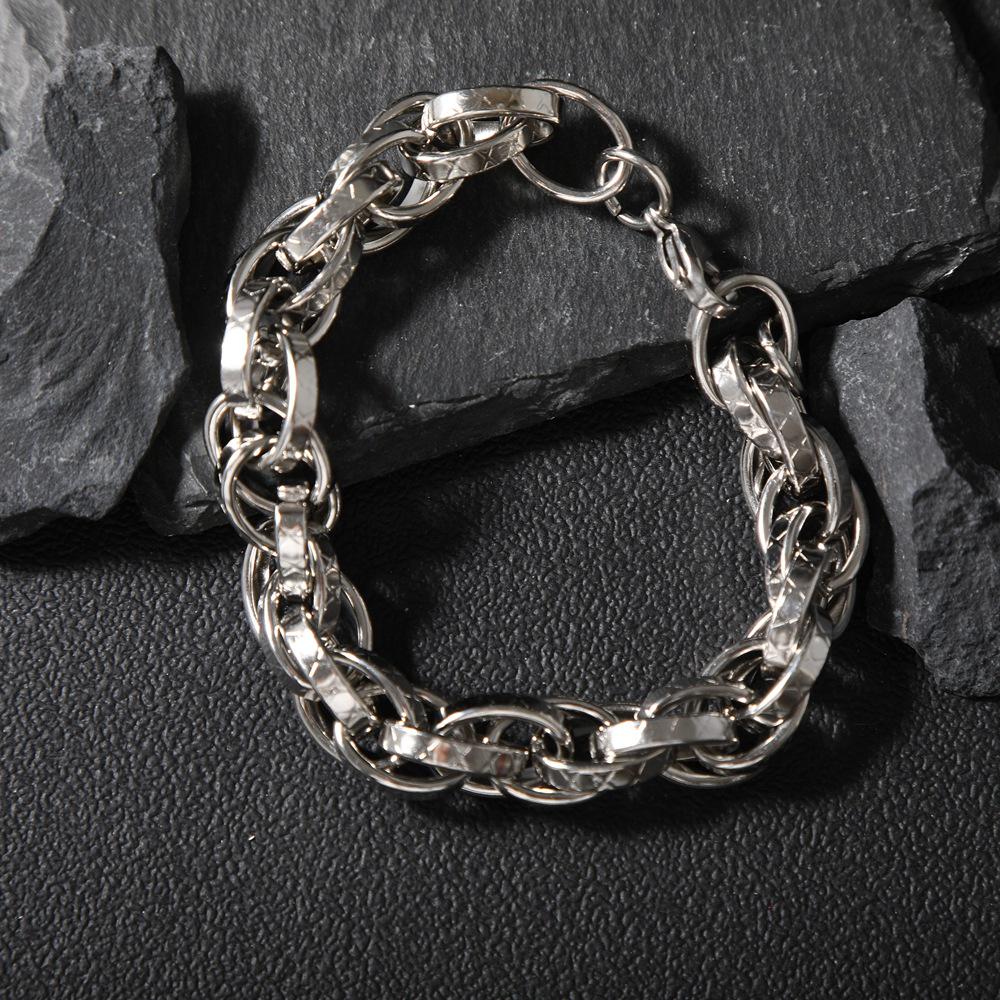 Men's Hip Hop Titanium Steel Bracelet: Trendy, Versatile, and Bold Style Accessory