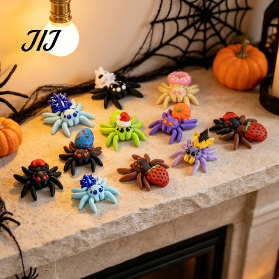Hatching Spider Eggs 3D Printed Egg Set with 10Pcs Articulated Small Spiders, Movable Joint Unique Holiday Gifts Figurines, Halloween Fidget Toy, Kids