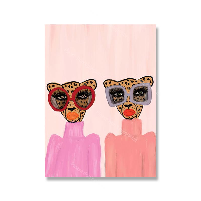 Colorful Abstract Ancient Egypt Snake Leopard Woman Wall Art Canvas Painting Posters And Prints Wall Pictures For Bedroom Decor