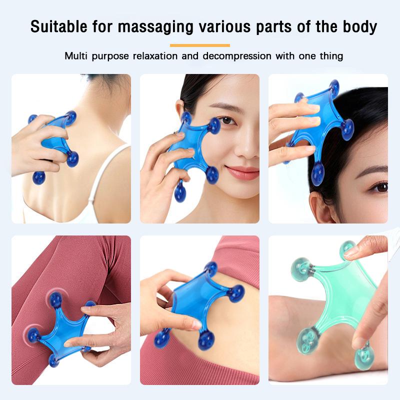 Hand Held Massagers Tools, Back Deep Tissue, 5-Ball Acupressure Gentle Self Massager Trigger Pressure Point Massage Tools