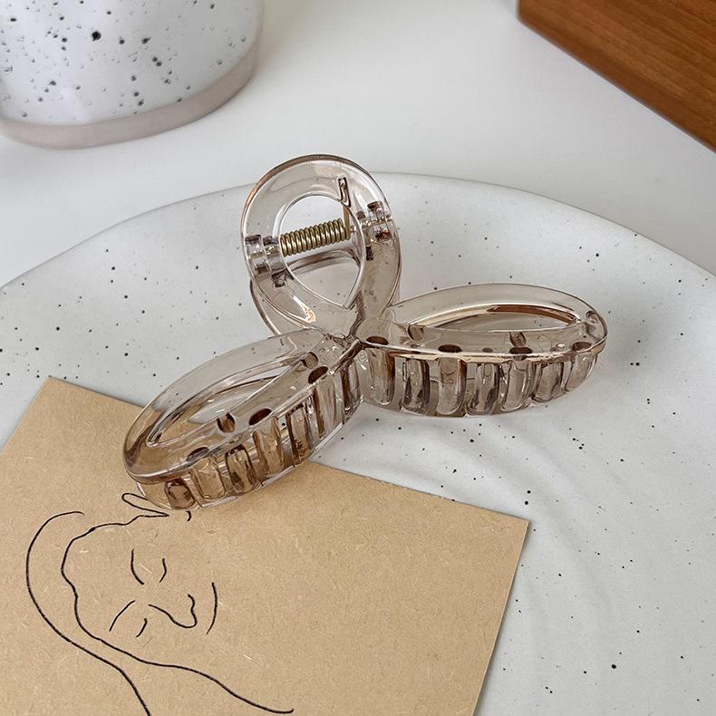 New Bow Sweet Acrylic Hair Claw Shark Clips Solid Color Grab Clip for Women Girls Elegant Hairpins Fashion Hair Accessories