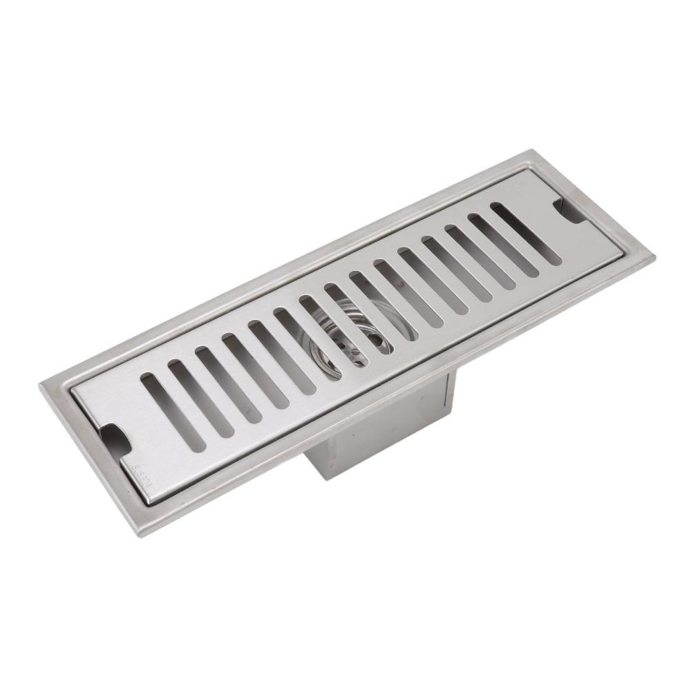 Rectangular Linear Shower Drain 30 × 10 cm / 11.81×3.94in Shower Floor Drain  Garage