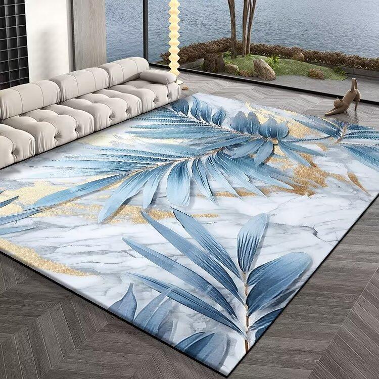 Modern Carpet Living Room 3D Flower Pattern Print Floor Mat Large  Bedroom Cloakroom Non-slip Rug Sofa Coffee Table Mat Washable