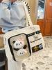 Schoolbag College style dual-purpose backpack Japanese ins cute large-capacity portable messenger bag versatile transparent bar pain bag