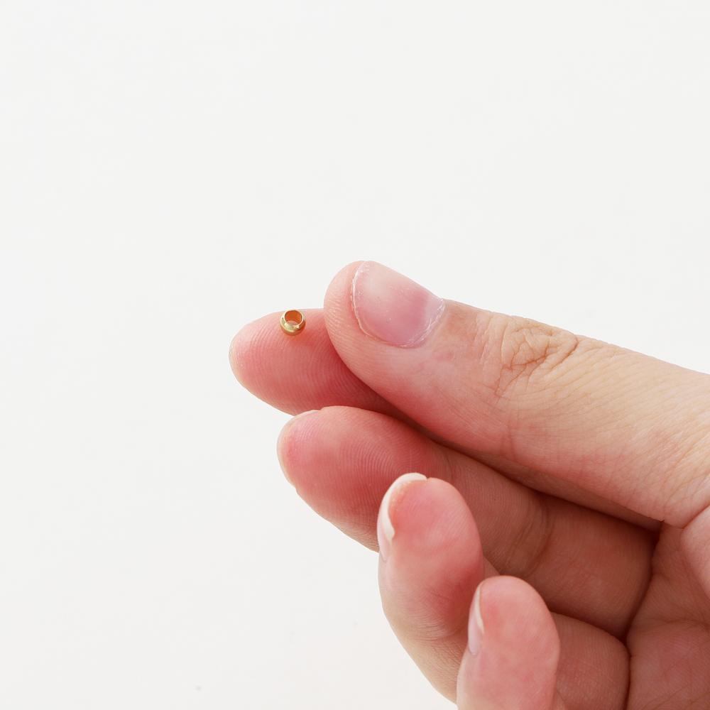 100Pcs/lot 1.5/2/2.5/3mm 14K/18K Gold Color Plated Brass Positioning Beads for DIY Bracelet Necklace Jewelry Making Accessories