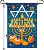 Happy Hanukkah Garden Ags 12 X 18 Inch Double Sided Candlestick Small Yard Outside Decorations Hanukkah Winter Holiday Par SSL