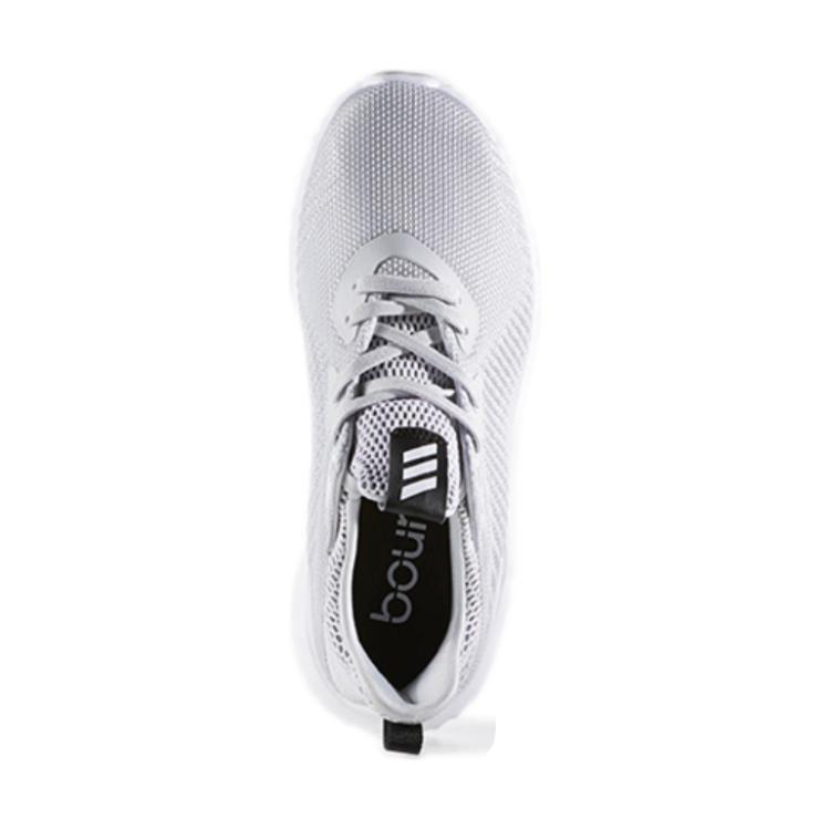 Adidas Alphabounce Round Toe Comfortable Durable Low Top Kids Running Shoes Kids Running Shoes Gray White BB7094