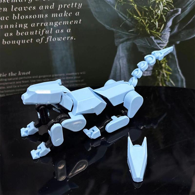 3D Printing Movable Multi-Jointed Shapeshift Robot Dog Lucky Doll 13 Joints Toy Diy Puzzle Assembling Toy Styling Ornaments Gift