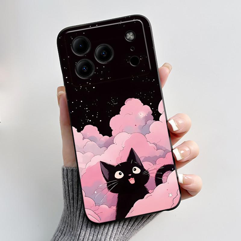 Für Doogee Note 56 Note56 Hülle Luxus Niedliches Liebes-Hase Cartoon Lustige Abdeckung Schwarzes TPU Weiches Silikon Stoßfest Schutzhülle