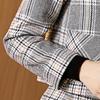 KAVON 2025 Fall/Winter British Style Plaid Double-Breasted Jacket