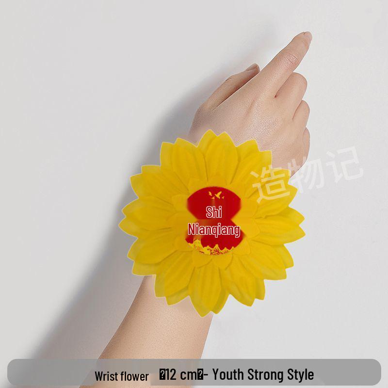 Sunflower Bracelet Corsage for Children's Sports Meet and Dance Performances