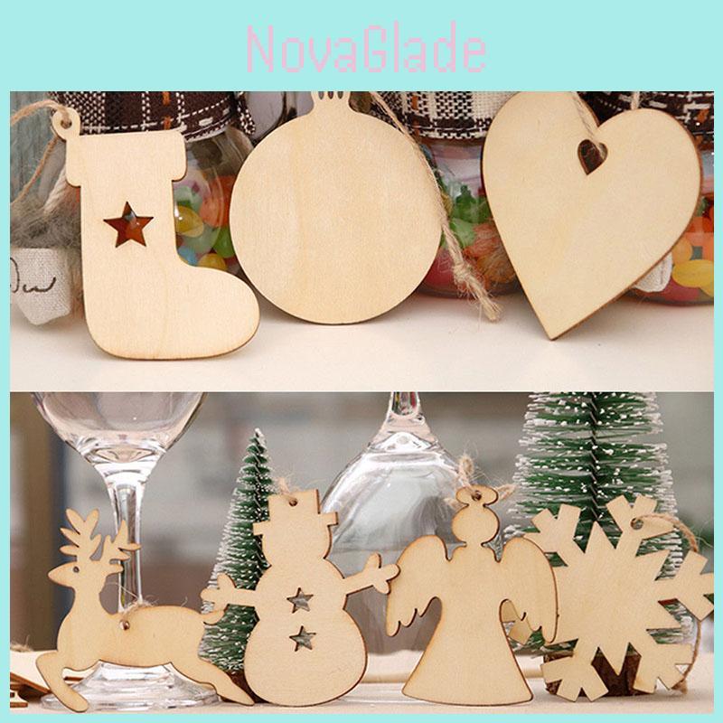 Elegant Christmas Wood Chip Ornaments For Charming Tree And Home Decoration