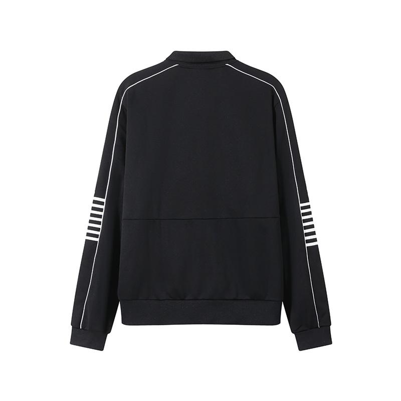 Emporio Armani EA7 Logo Printed Zip Casual Sports Suit Men suits Black 6DPV53-PJ16Z-1200