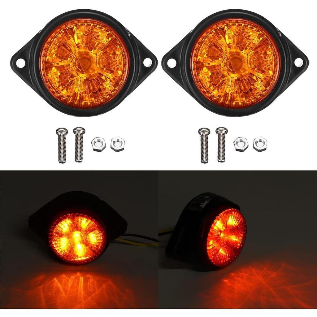 APSMOTIV Pack 10 Led Marker Lights Trailer 24V Trailer Amber Chicken Lights for Semi Trucks Freightliner Cargo Marker Lights Universal Fit