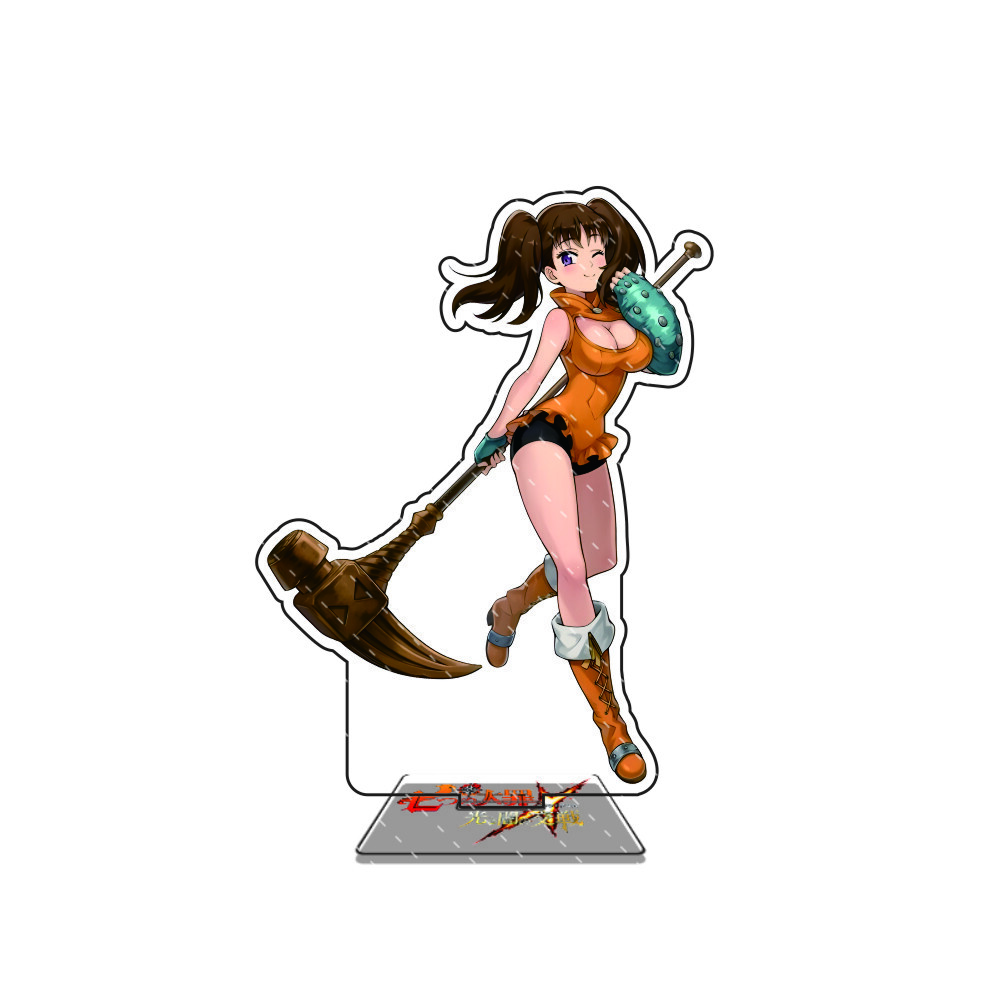 Anime Die Sieben Todsünden 15cm Acryl-Ständer Modellfigur Cosplay Plattenhalter Topper Fans Weihnachts-Schreibtisch-Dekoration Geschenk
