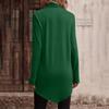 Casual Fashion Floral Print Shirt Tops High Neck Irregular Hem Long Sleeve Pullover Tops