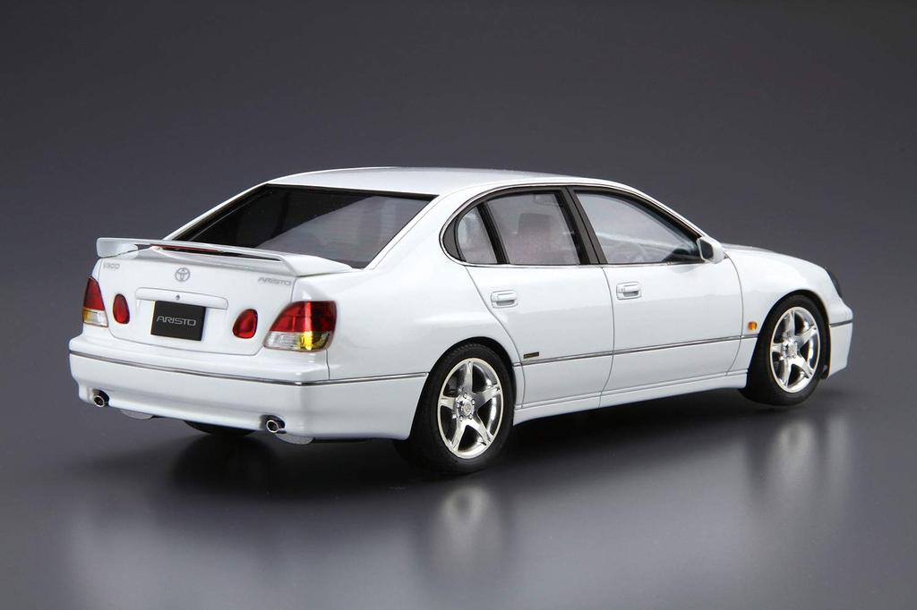 Aoshima Bunka Kyozai The Model Car Series Toyota JZS161 Aristo V300 Vertex Edition 1997 Plastic Model 1/24 No.97