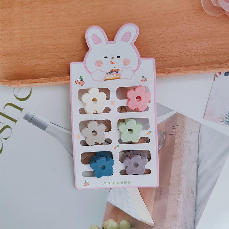 

6pc Lovely Mini Pink Style Hair Claw Clips for Women Girls Retro Hairpin Headband for Hair Accessories Headwear Ornament