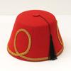 Wool Felt Fabric Turkish Fez Hat Gold Leaf Decor Felt Party Hats Morocco Cap  Equestrian Events