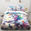 Cartoon Unicorn Pattern Bedding Bedroom Home Decoration Pillowcase Duvet Cover Bed Sheet Set Children's Room Bedding Set Luxury