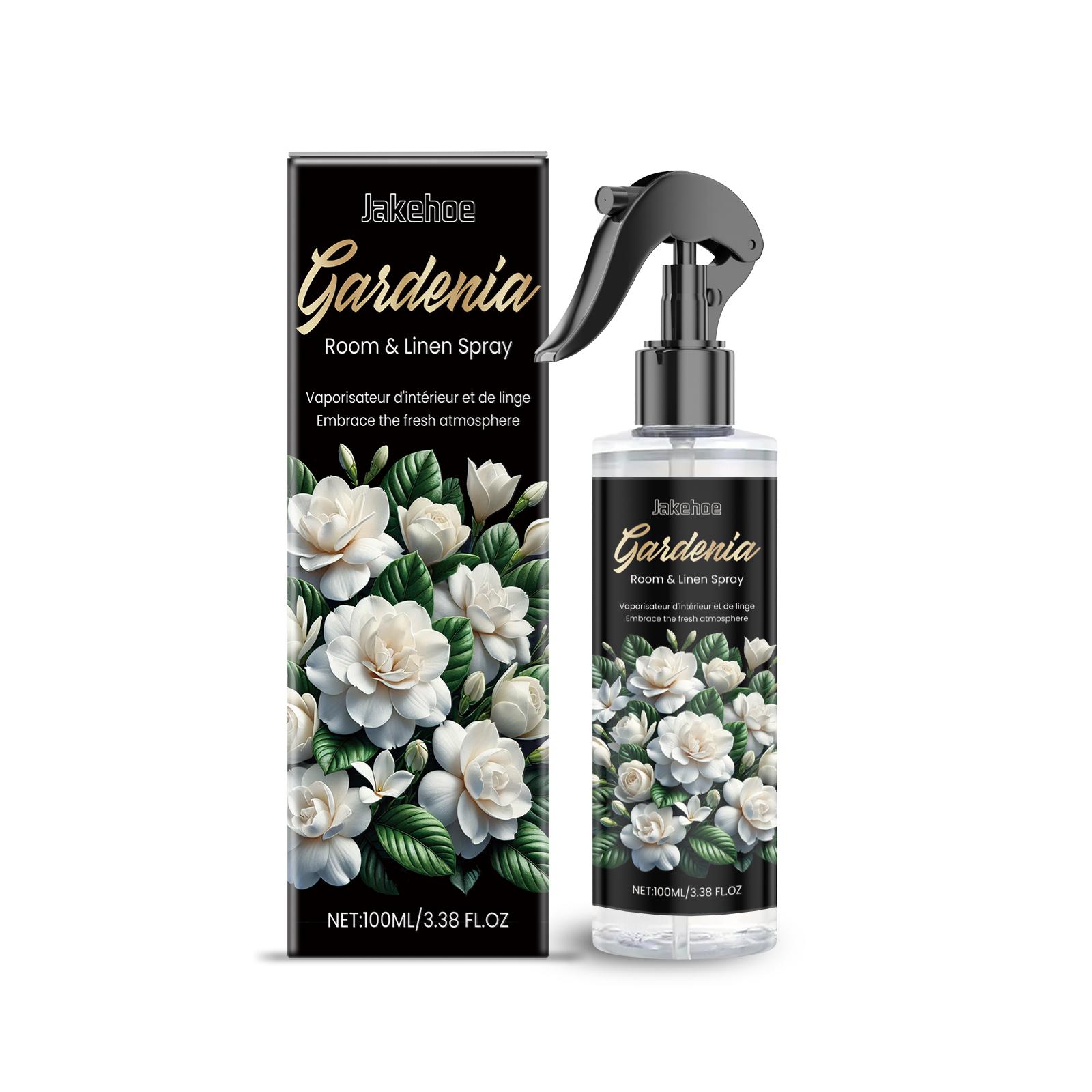 Jakehoe Gardenia Air Freshener Spray Home Room Deodorizer Eliminates Odors Long Lasting Fragrance Natural Scent Refresher 100ml Gardenia