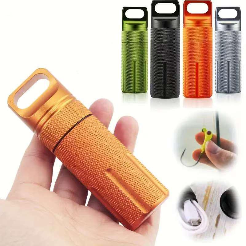 New Alloy EDC Seal Bottle Airtight Case, Outdoor Tools Capsule Holder & Storage Container
