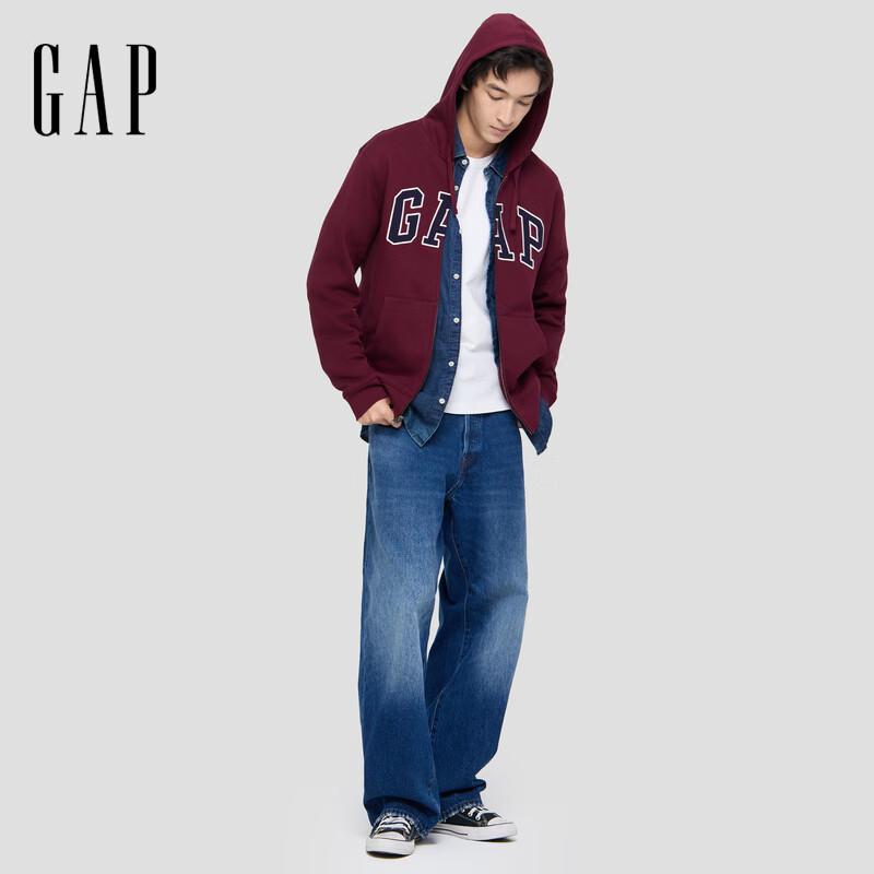 Gap Unisex Fleece-Lined Logo Zip-Up Hoodie