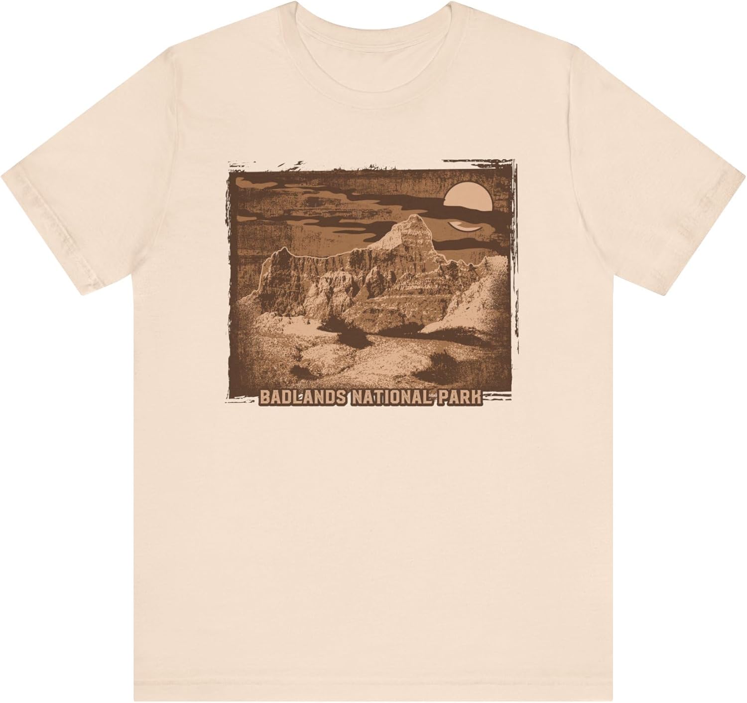 Badlands Retro Poster Graphic Design Tee, Badlands Shirt, Vintage Tees, Art Design T-Shirt, Graphic Tee, Retro Art Shirts S разноцветный
