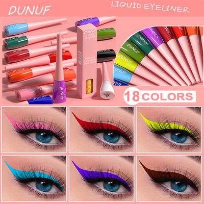 Matte Liquid Eyeliner Pencil 18 Color Waterproof Lasting Quick-Dry Colorful Yellow Blue Pink White Eye Liner Pen Makeup Cosmetic