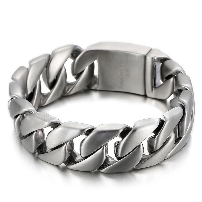 European and American Tide People Fashion Personality Simple and Elegant Men's Titanium Steel Bracelet