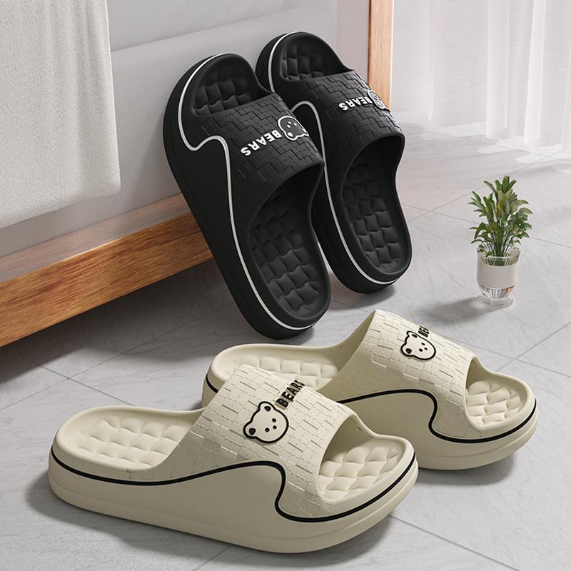 Summer Slide Slippers Women Men New Anti-Slip Bathroom Home Slippers Indoor House Shoes Shower Sandals