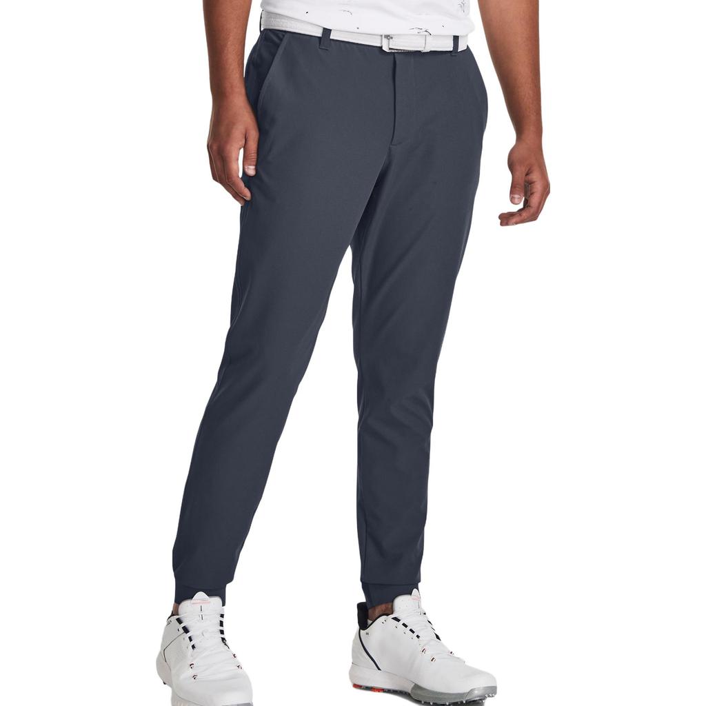 UA Pantalon de Sport Tricoté Conique Couleur Unie Homme Bas Navy-Blue 1382929-044