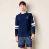 Beijigelleu Men'S Loose Fit Raglan Plus Size Rash Guard Boardshorts Set Bem-V921N+Bem-V922N