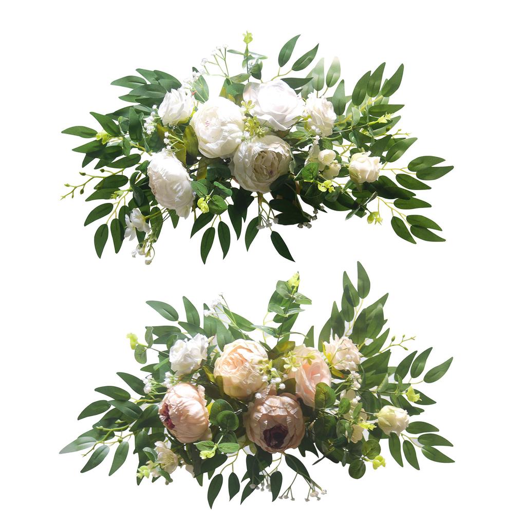 Artificial Flower Swag for Wedding Reception Backdrops Party Table Decoration Wedding Welcome Sign Flower Arrangement