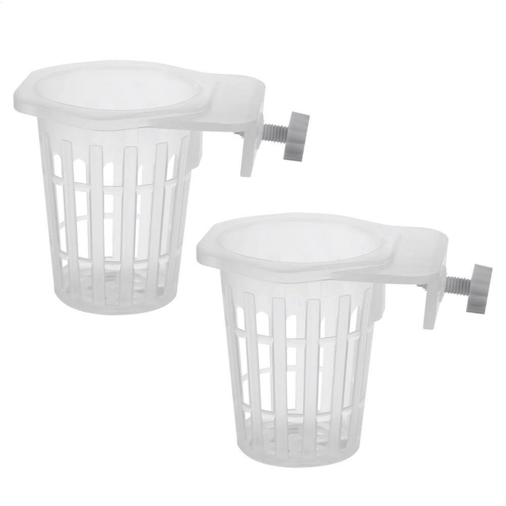 

Aquatic Plant Holder for Aquarium Translucent Fish Tank Plant Cups 2PCS Hangable Aquatic Plant Holder with Holes for Frameless