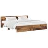 Bed Frame with Headboard Reclaimed Wood 200 X 200 Cm Engineered Wood