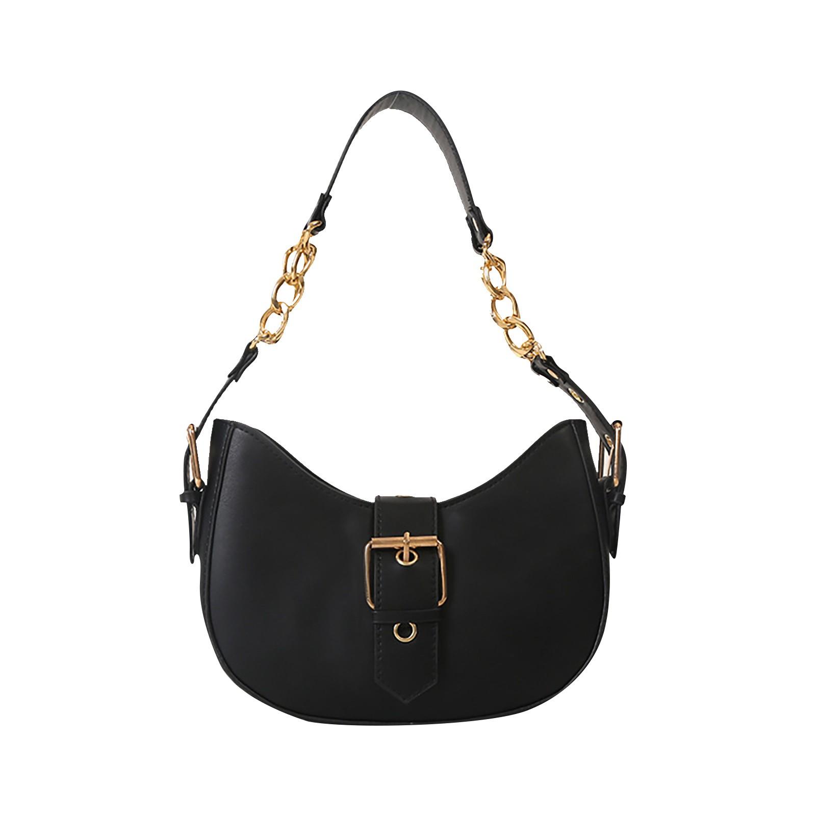 Модная сумка через плечо с цепочкой сумка подмышки модная женская сумка через плечо One Size чёрный 1344₽