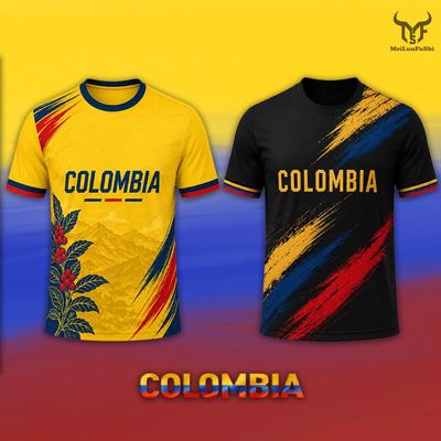 Colombia Flag 3D Print T-shirt Summer Outdoor Sports Quick Dry Breathable Football Jersey Men Women Street Fashion Casual Tops